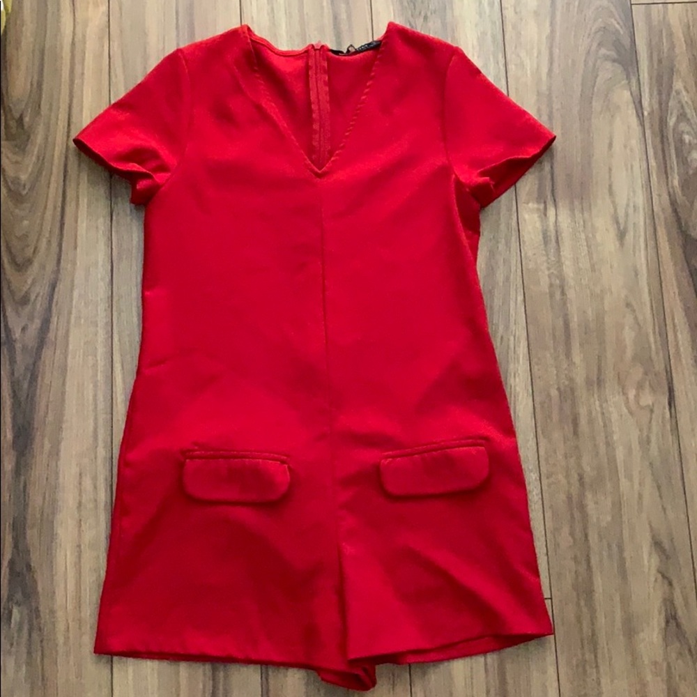 Zara Jumpsuit in Red, Size S